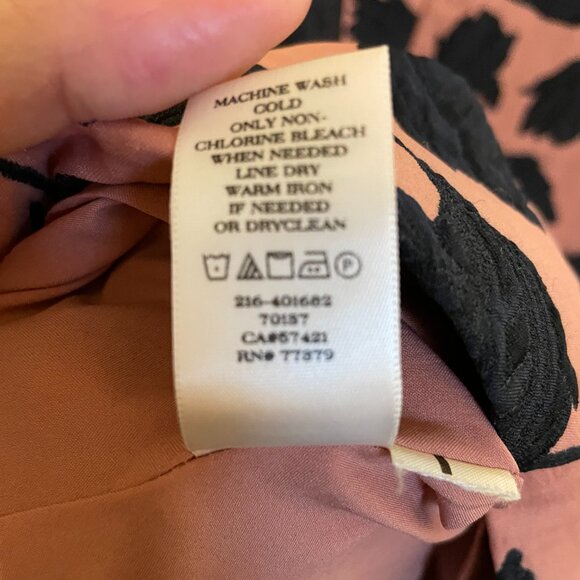 Ann Taylor | Mauve Pink & Black Floral Fit & Flare Dress 10 - Picture 5 of 6